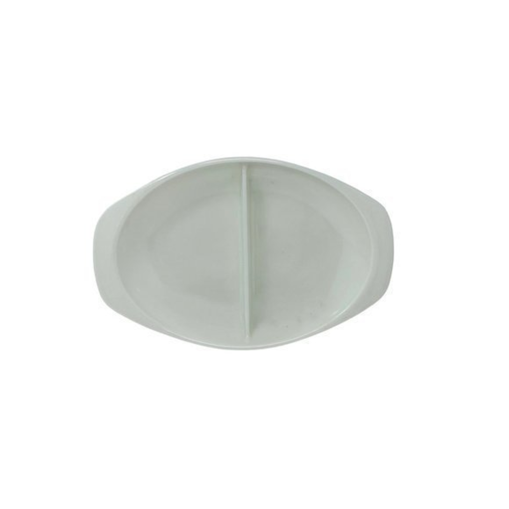 Vintage Pyrex Divided Milk Glass Divided Casserole‎ Dish